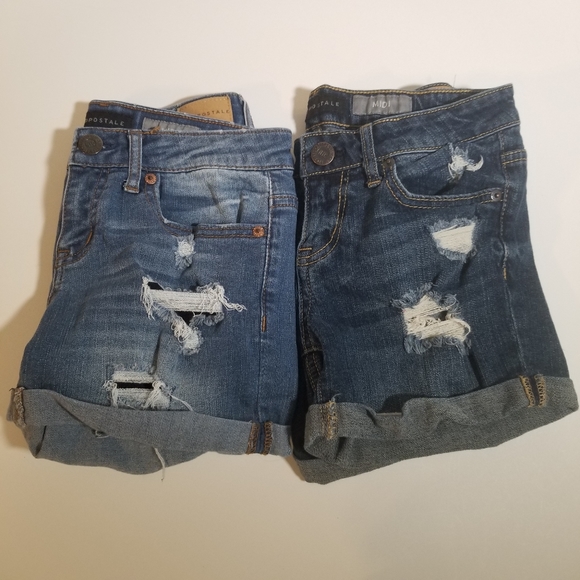 🕶️ X2 pairs of shorts Aeropostale size 0 - Picture 2 of 8